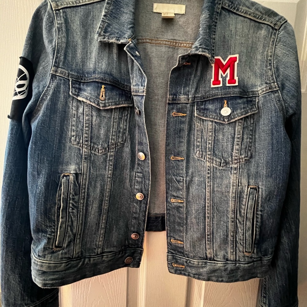 H&M Denim Jacket with Spider-Man , and M Patches